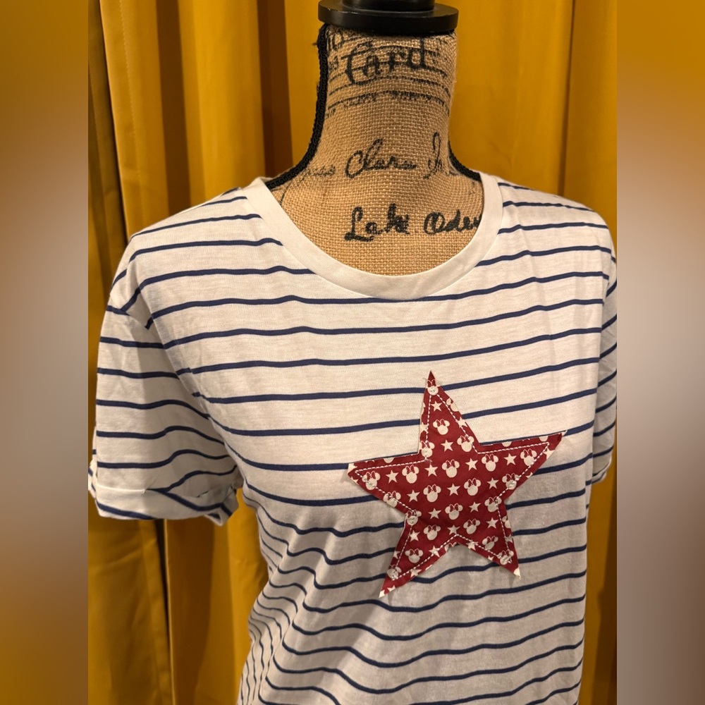 Nautical Striped Top with Minnie Logo Red Star